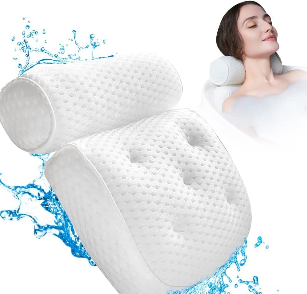 7 Non Slip Suction Cups,Bath Pillows