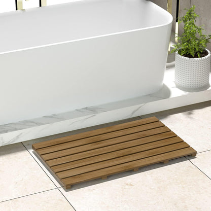 Non-Slip Bamboo Wooden Bath Mat